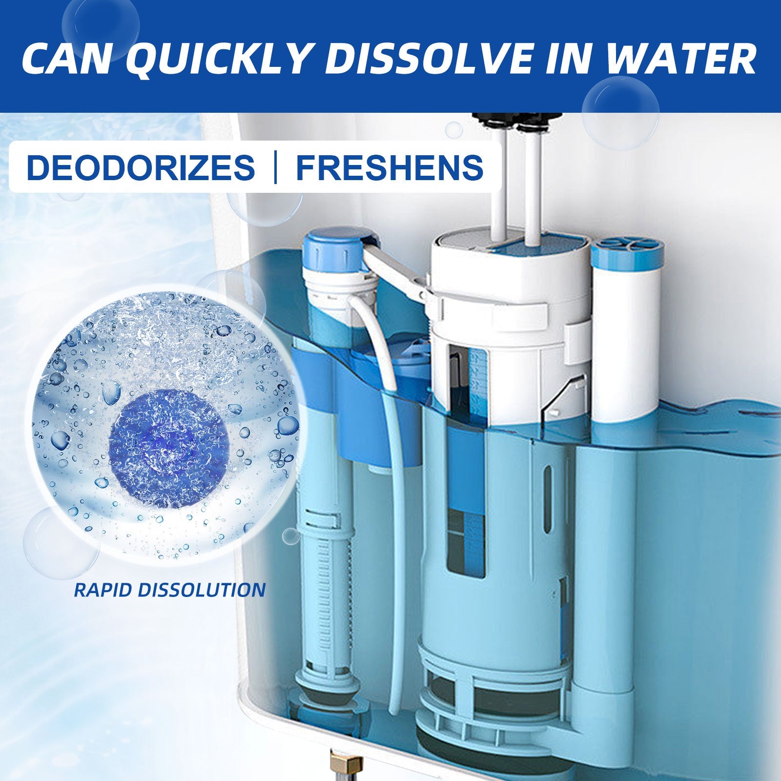 Automatic Toilet Bowl Cleaner, Household Descaling Deodorizing Deodorizing Odors Fresh Toilet Cleaning Block